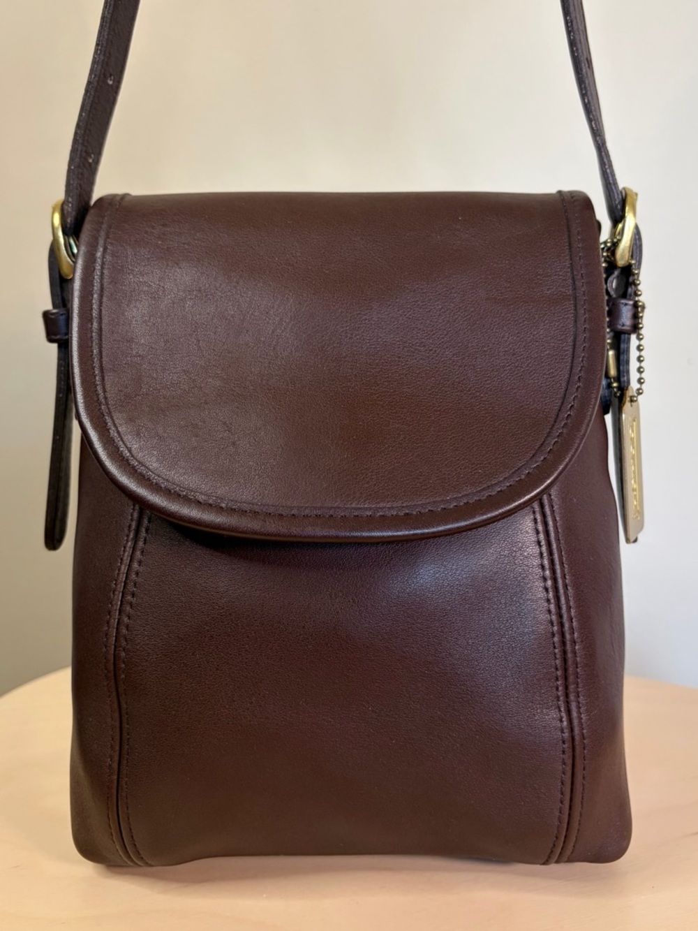 Vintage COACH Soho Small Satchel Flap Mahogany Brown Leather Crossbody 4108 EUC - Picture 16 of 17